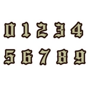 Custom Old English Chenille Number Patch ANY NUMBER - Etsy