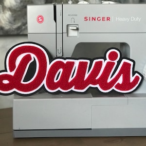 Custom made chenille back name patches /Personalized gift ideas