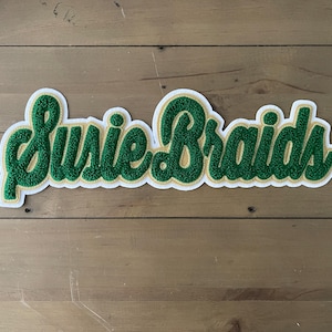 Custom made chenille back name patches /Personalized gift ideas