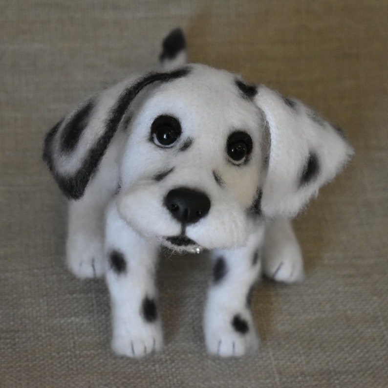 Dalmatian Knitted dog gifts Dog handmade dalmatian mohair Toy Etsy