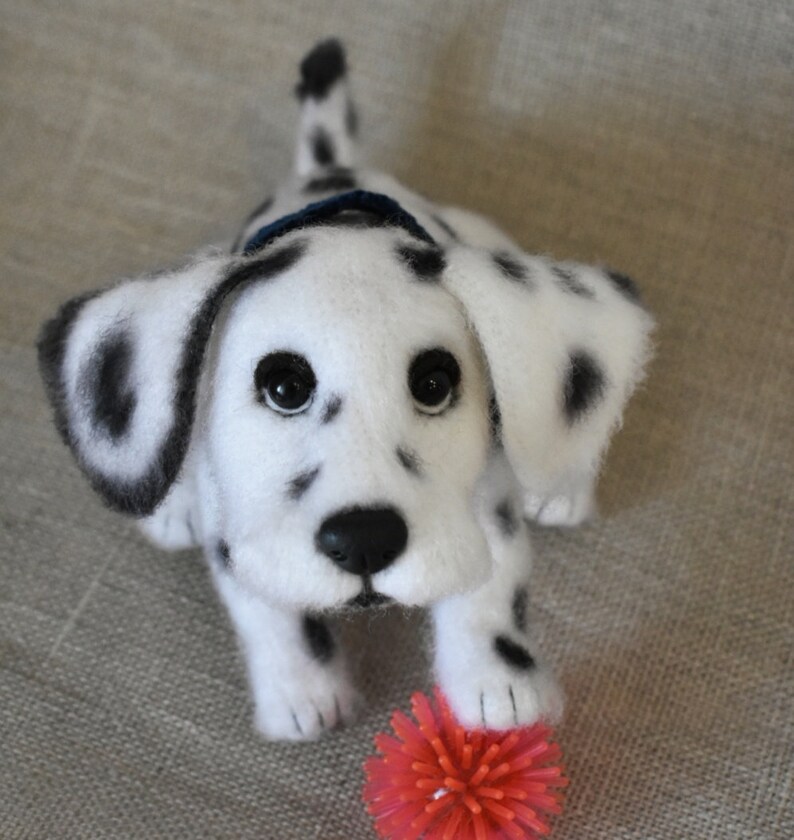 Dalmatian Knitted Dog Gifts Dog Handmade Dalmatian Mohair Toy Etsy