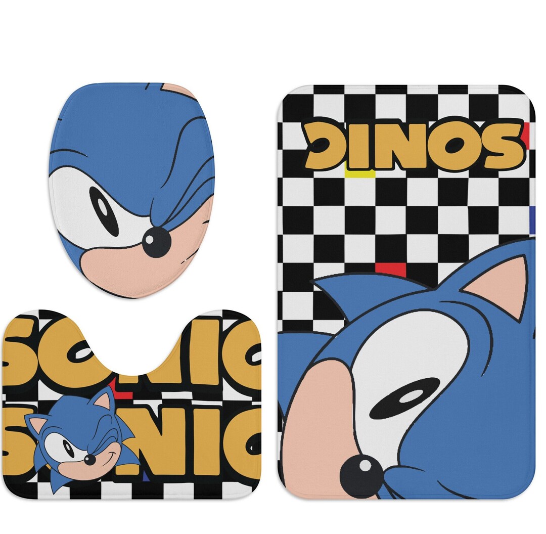 Sonic Kid's Bath Room Toilet Set - Etsy