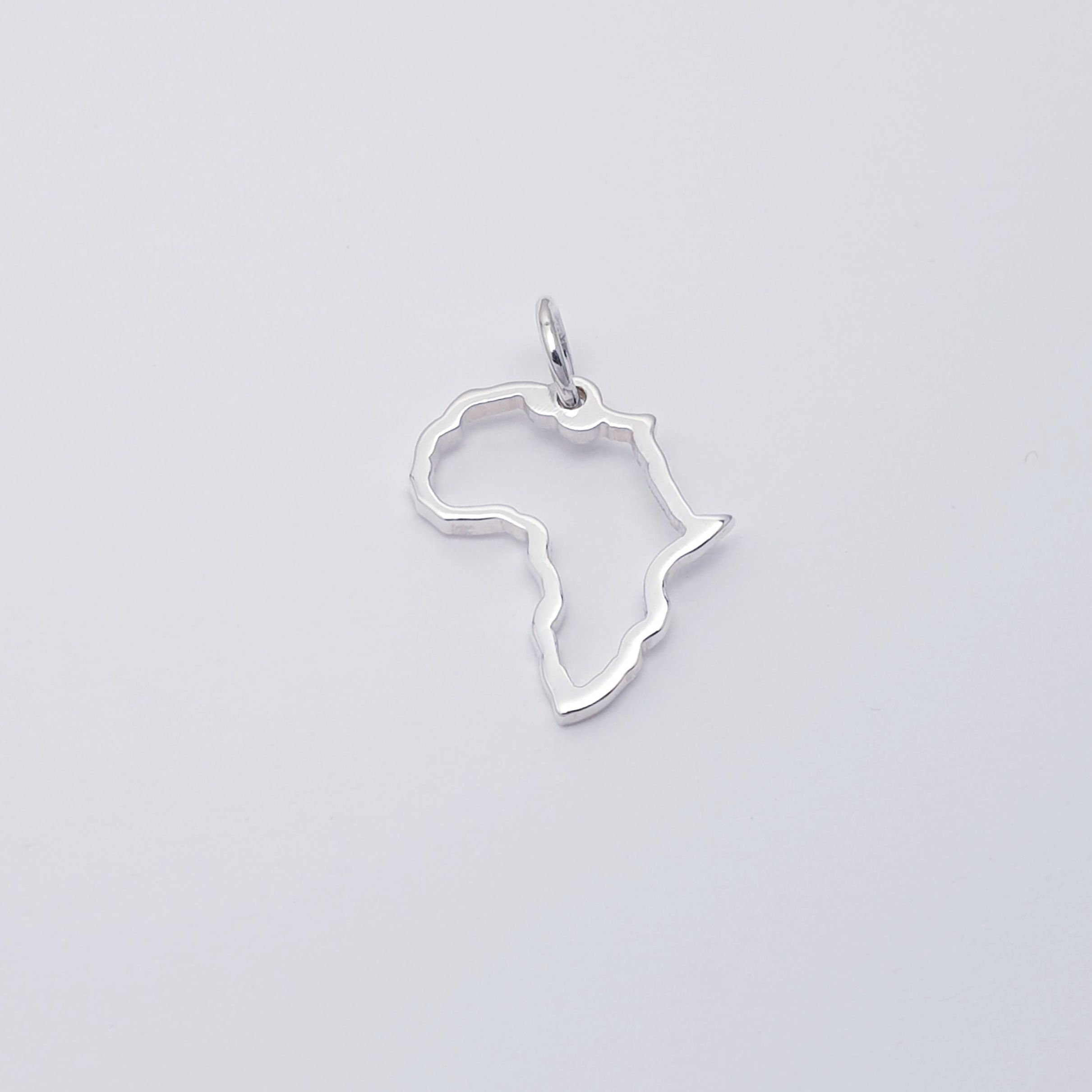 Sterling Silver Africa Pendant Etsy UK