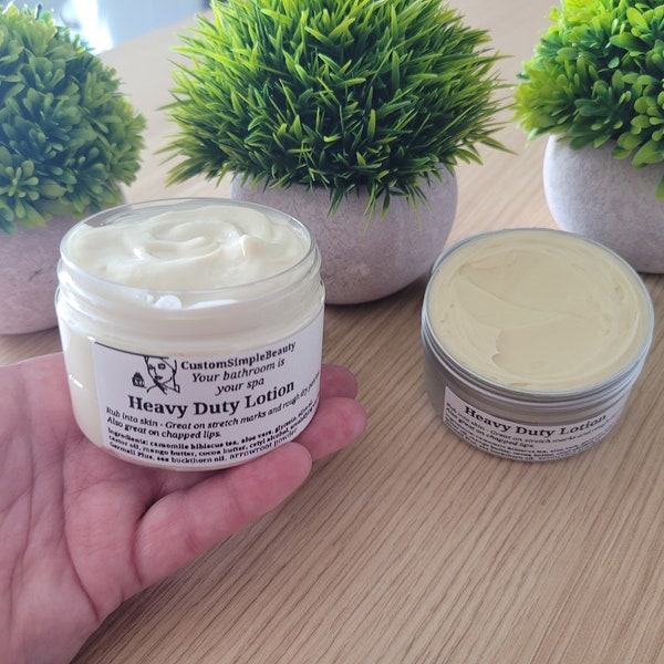 Moisturizer: Heavy Duty Lotion with olive oil and mango butter cream