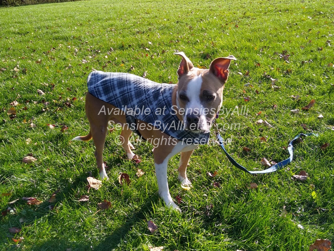 Flannel Dog Coat Fleece Dog Jacket Biased Plaid Dog Coat XL Etsy