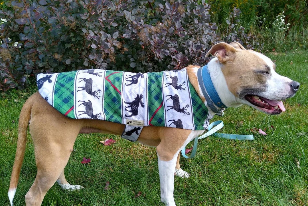 Flannel and Fleece Dog Coat Fleece Dog Jacket Flannel Dog Etsy