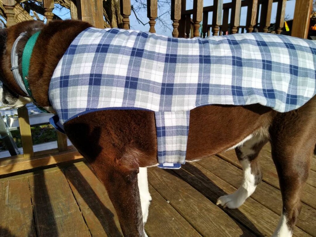 Flannel and Fleece Dog Coat Flannel Dog Jacket Fleece Dog Etsy