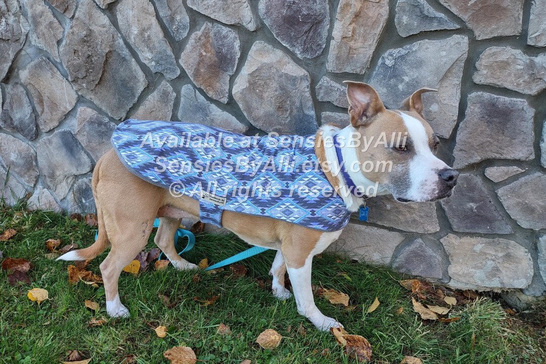 Flannel Dog Coat Fleece Dog Coat Purple Dog Coat XL Dog Etsy