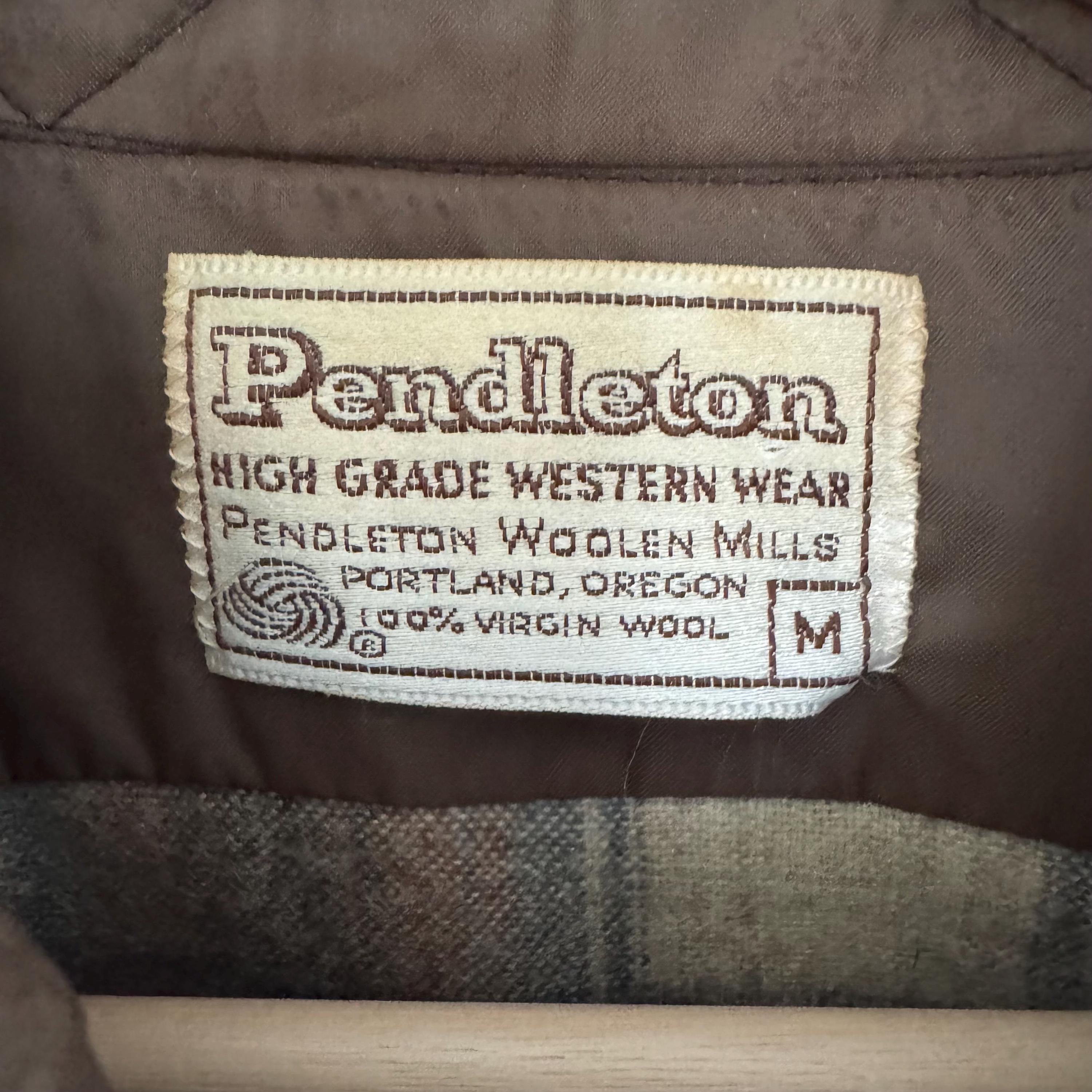 Vintage Pendleton Shirt Mens Medium Wool Pearl Snap High  display picture 3