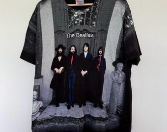 Vintage 90's the Beatles Hey Jude All Over Print Single Stitch T