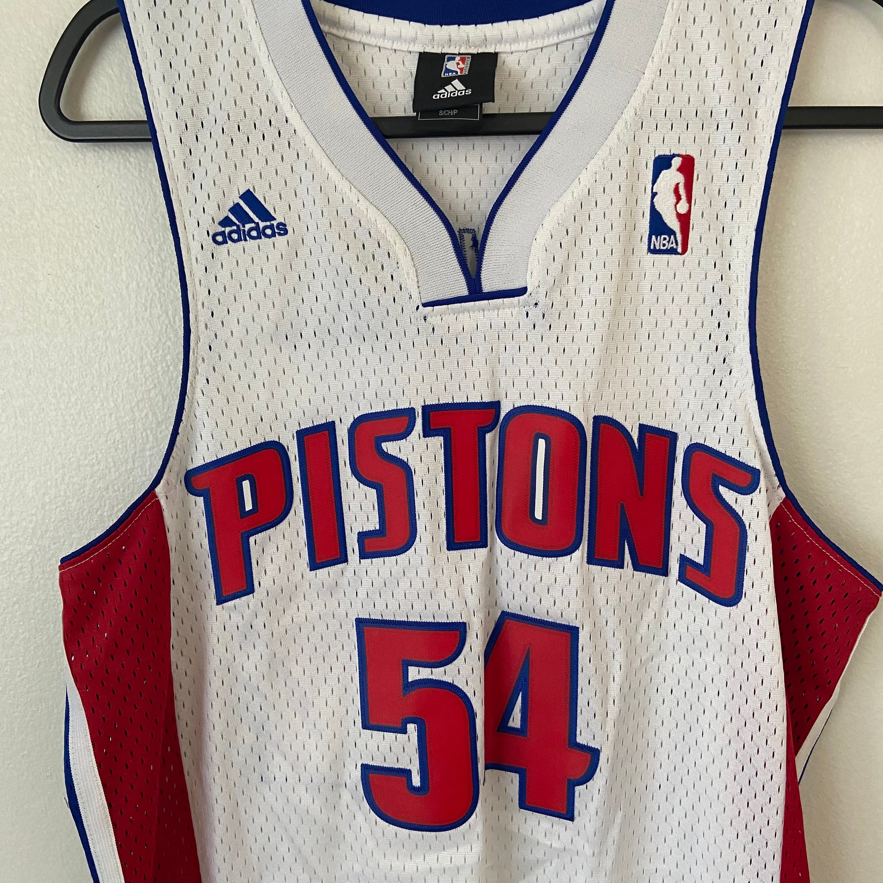 2006-07 Detroit Pistons Basketball #54 Jason Maxiell Shooting Shirt adidas  3XLT