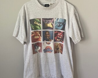 Vintage 1996 Space Jam T-Shirt Mens Large Michael Jordan Basketball 90s Made In USA Movie Promo Tee