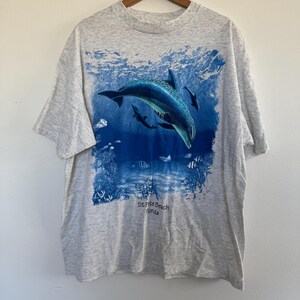 Dolphin St Pete Beach Florida Shirt Adult XXL Made In USA Mens Vintage Clothing 90s Sunshine Apparel Single Stitch Animals Nature Outdoor