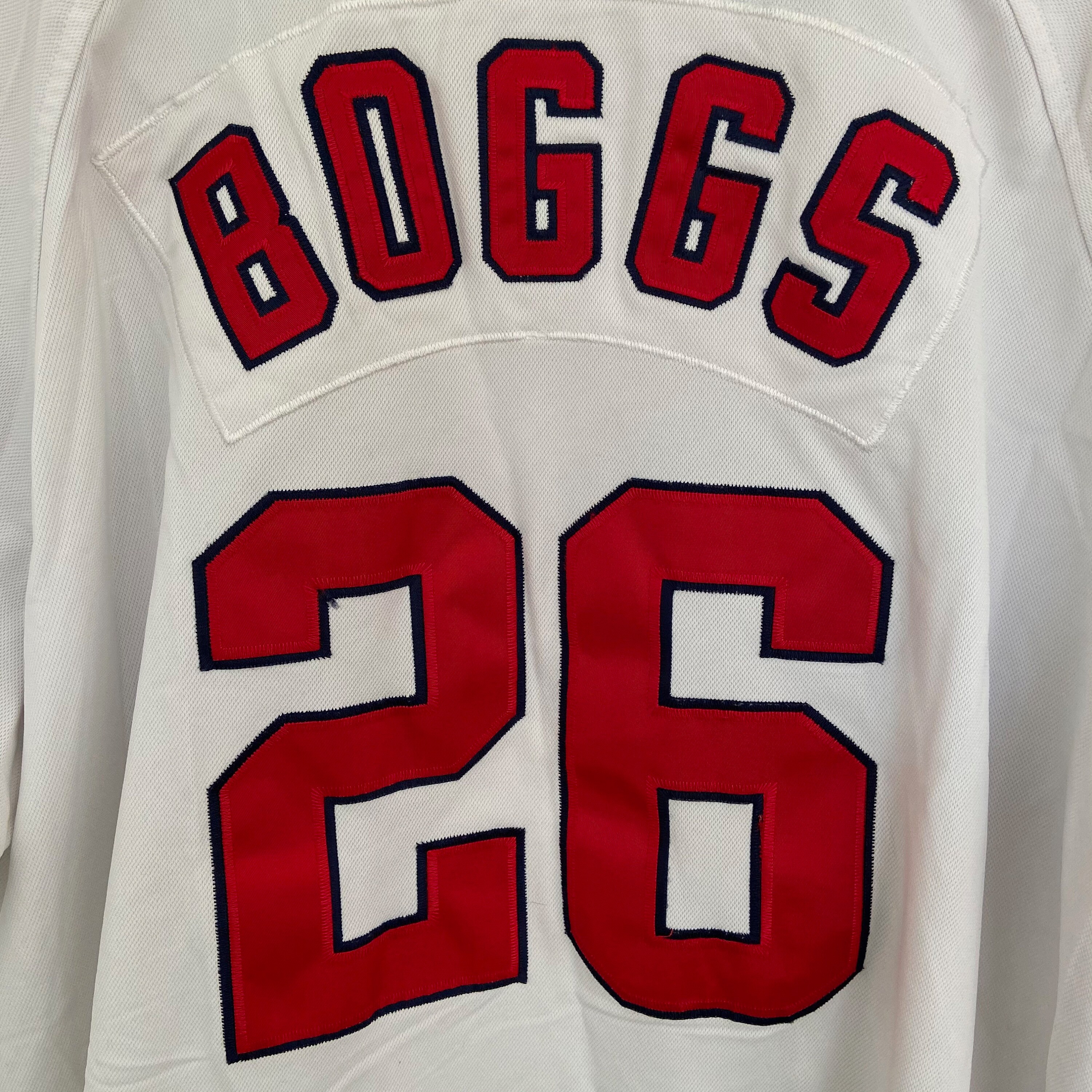 Vintage 90s Nike Wade Boggs Boston Red Sox Jersey Mens XL White
