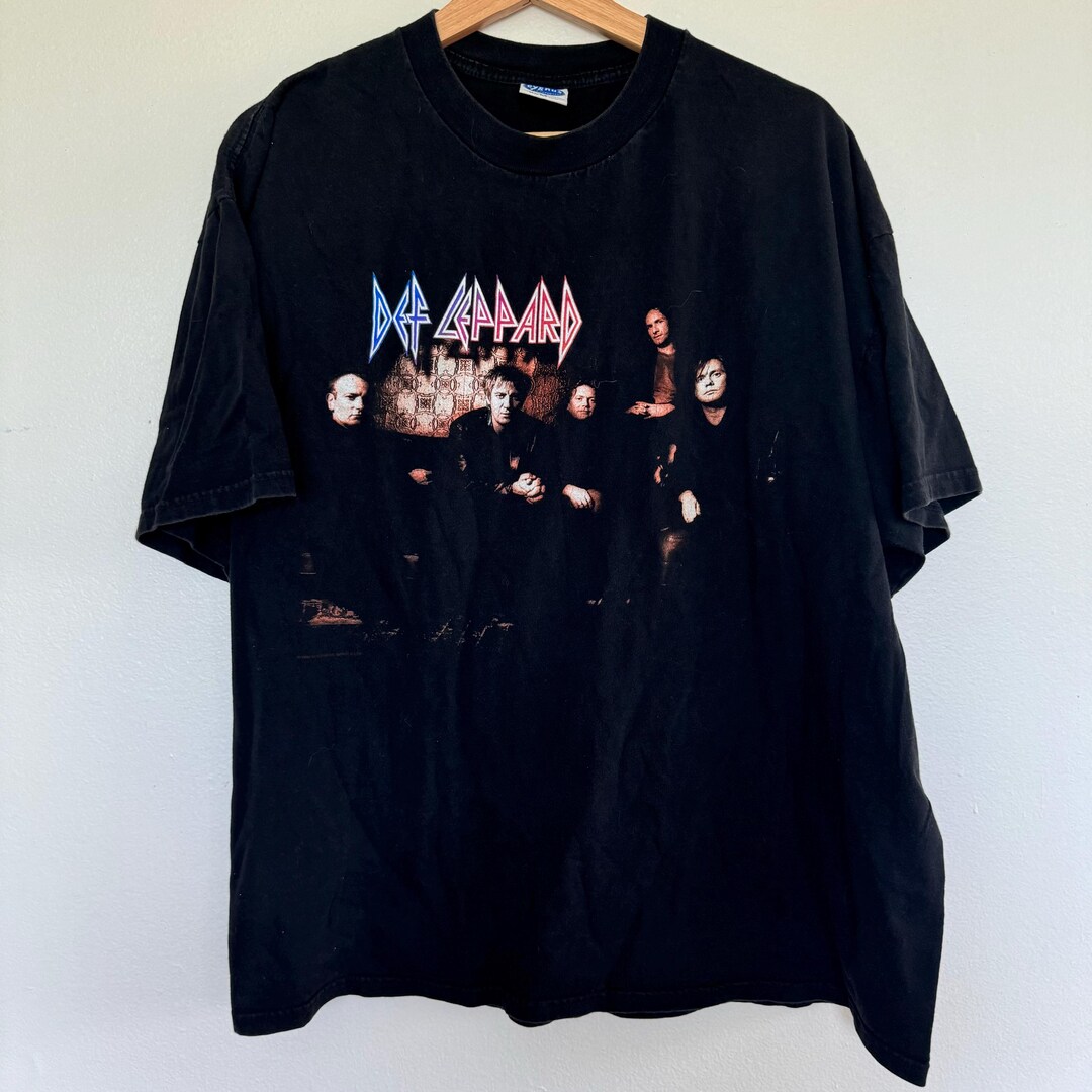 Vintage 1999 Def Leppard T-shirt Mens XL Black 90s Euphoria Tour