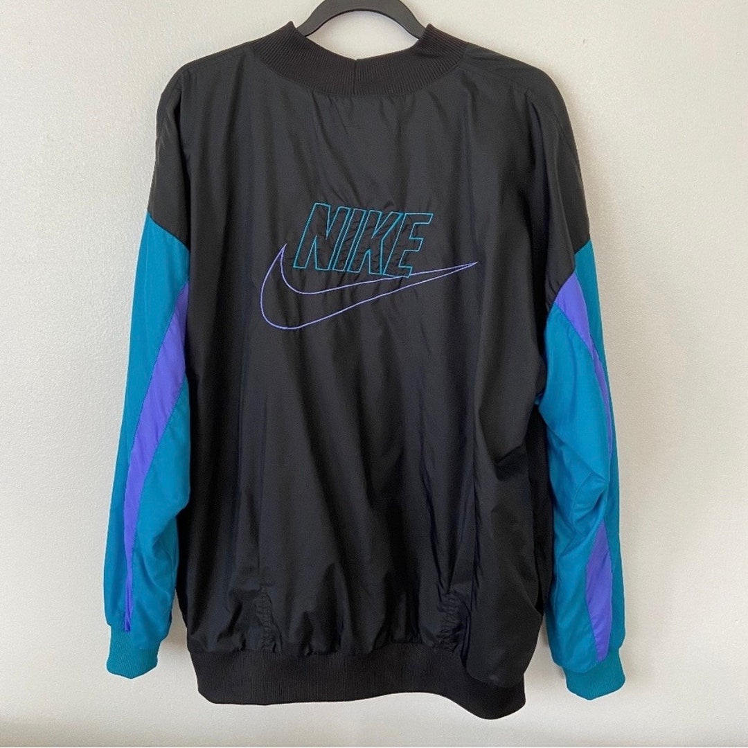 Vintage 90s Nike Windbreaker Jacket Mens XL Colorful Pullover