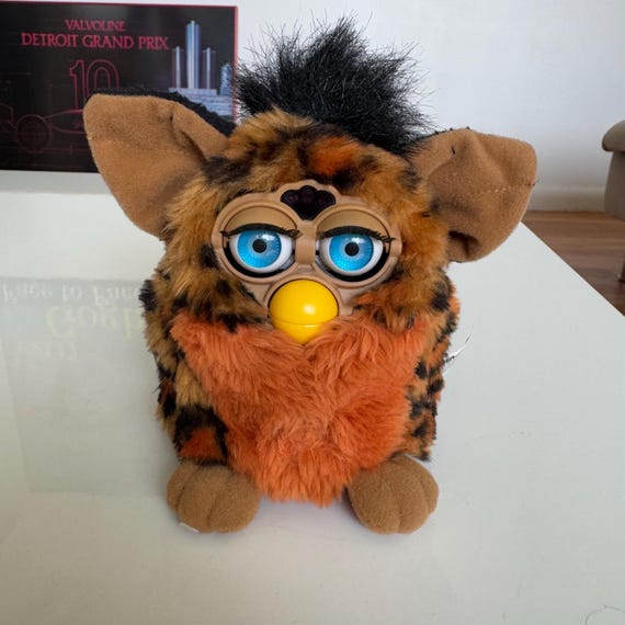 Vintage 1999 Furby Cheetah Leopard Animal Tiger Electronic Toy