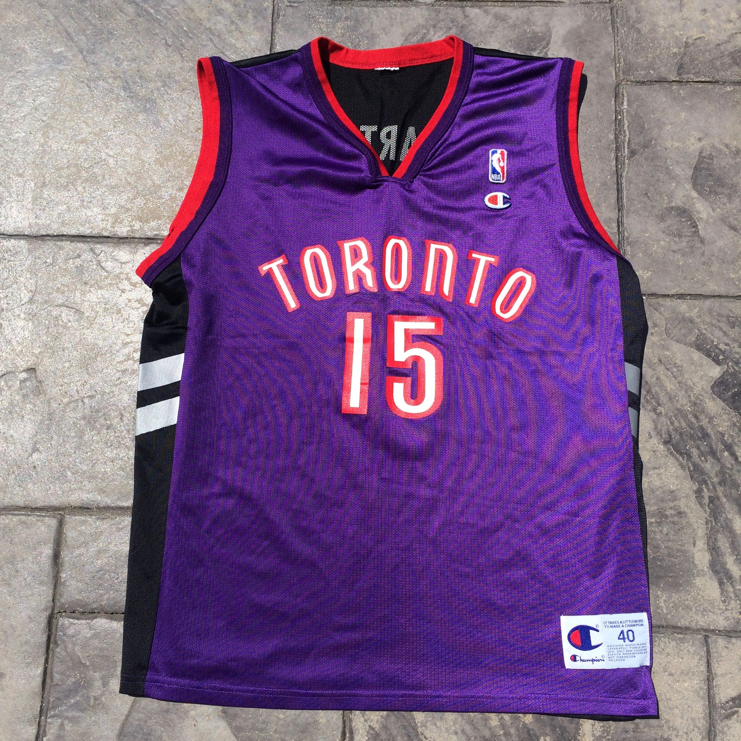 Vintage NBA Toronto Raptors Vince Carter Jersey Purple Black