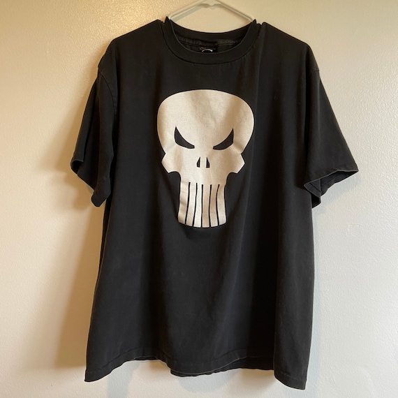 Camiseta con el logotipo de la calavera de Marvel Comics de Punisher de 1999 ropa vintage