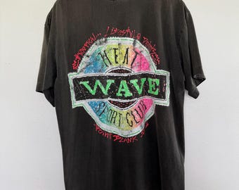 Vintage 90s Surf Gear T-Shirt Mens XL Faded Black Surfing Single Stitch Made In USA Tee