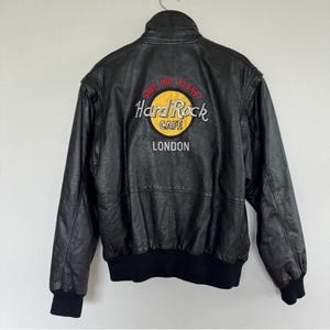 Hard Rock Cafe Leather Jacket - Etsy