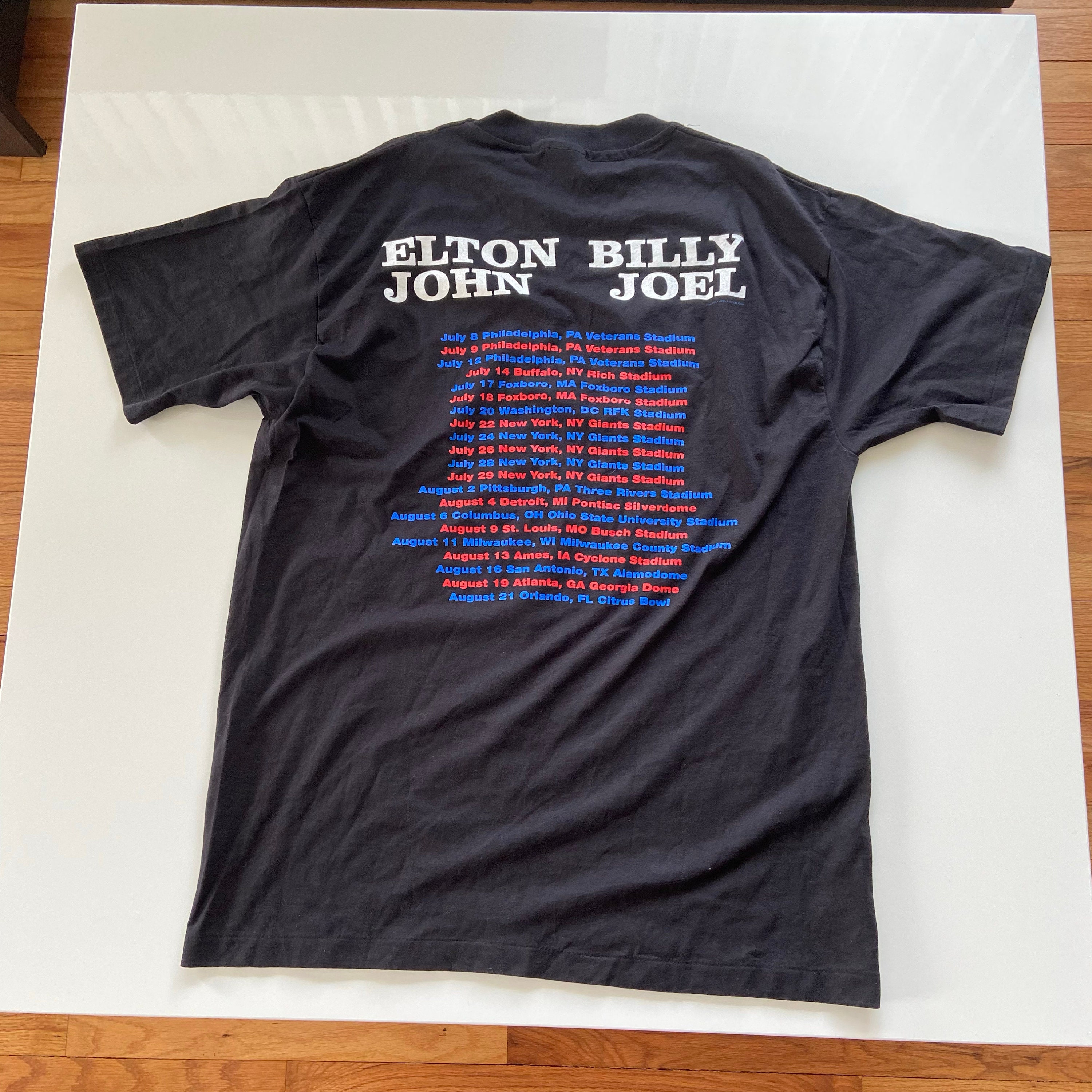 Vintage 1994 Elton John Billy Joel T-shirt Mens XL 90s Music