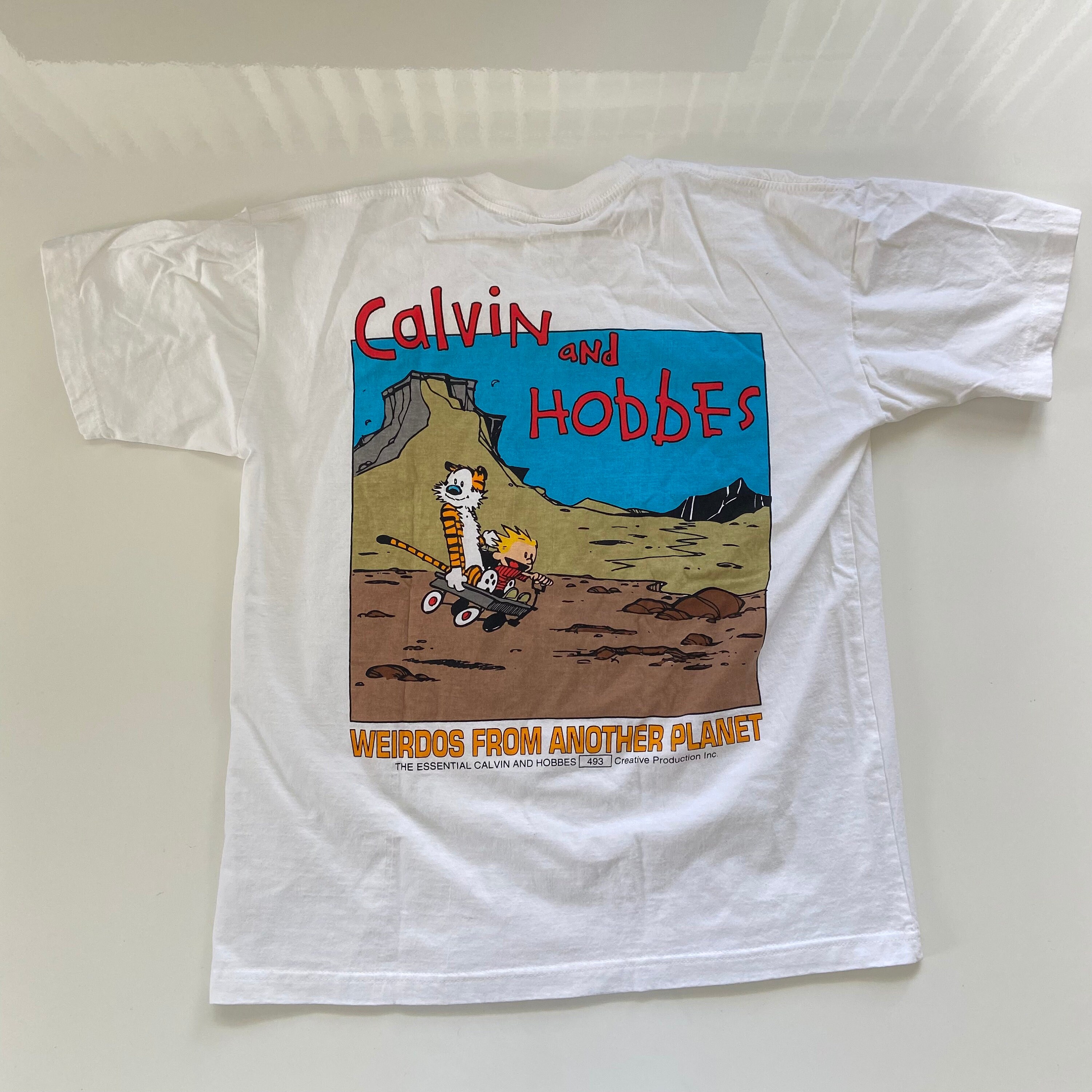 Vintage Calvin and Hobbes T-shirt Mens Large Weirdos From Another 