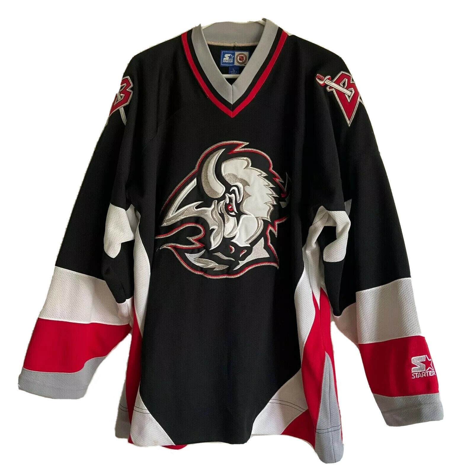 90's Miroslav Satan Buffalo Sabres Starter NHL Jersey Size XL