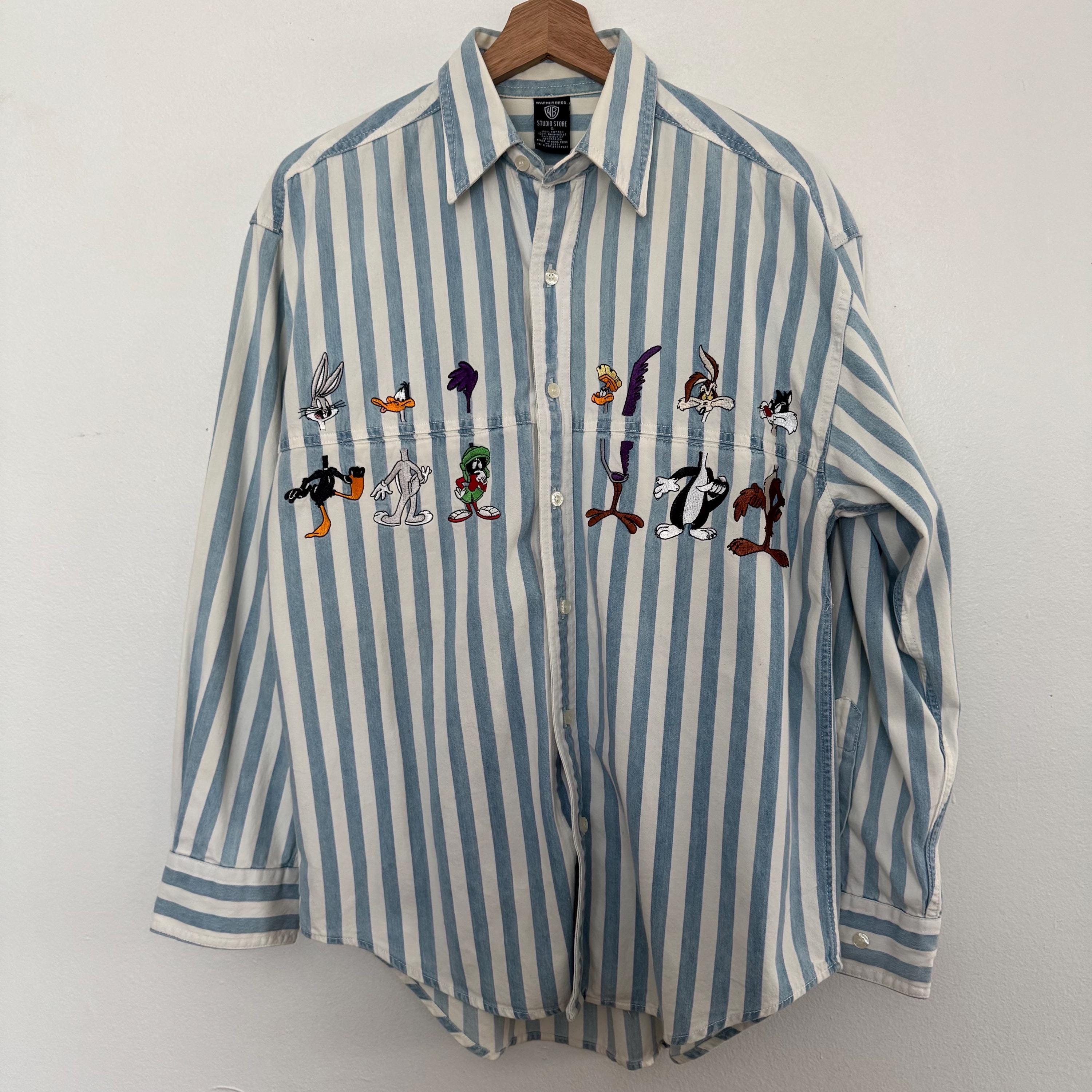 looney tunes dress shirt Chambray Looney Tunes Button-Up Shirt