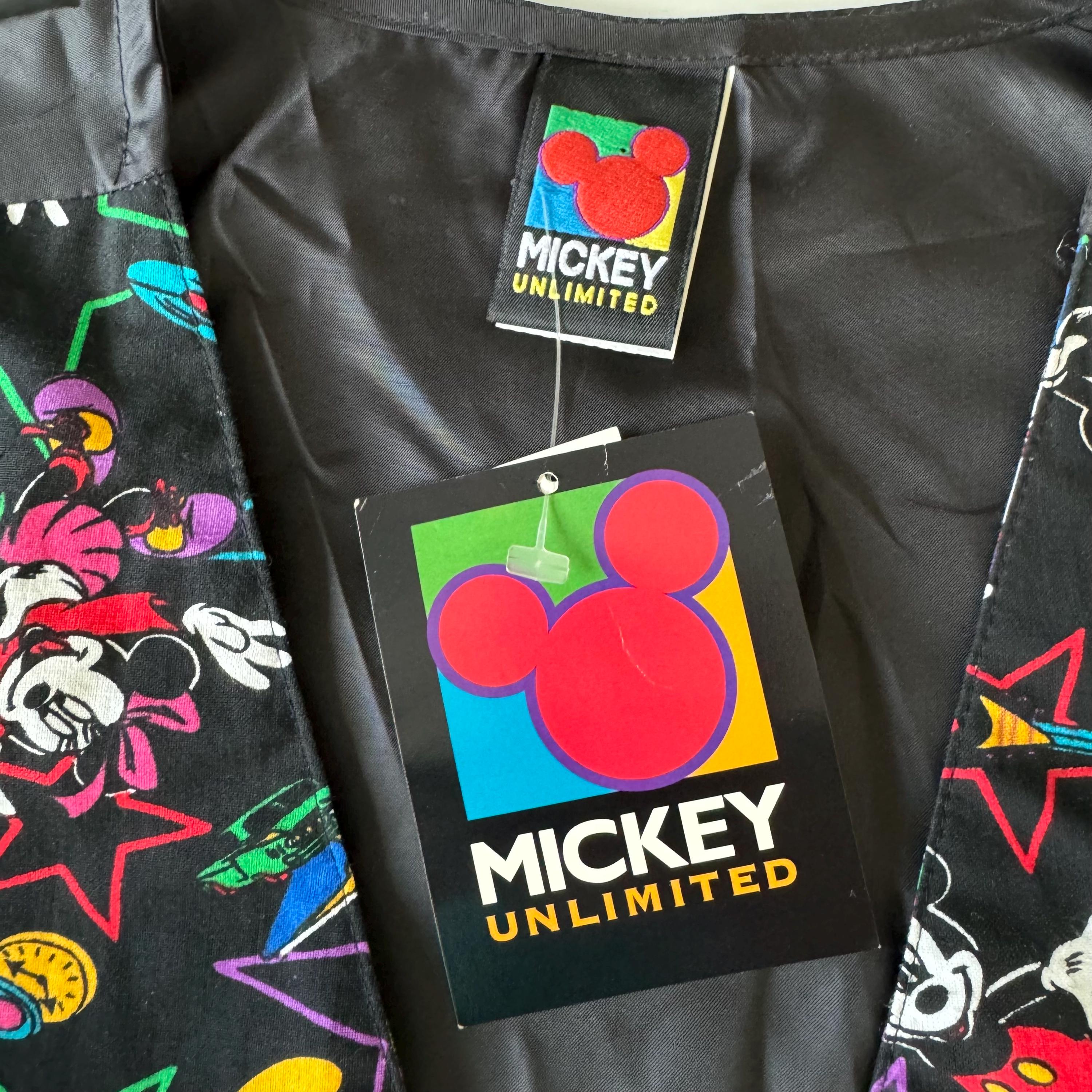 トップス Rare90sMadein USATOOCUTEMickey MouseVest NEW Vintage 90s Disney Vest Womens 20W Mickey Minnie Mouse