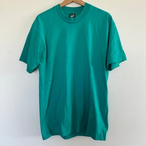 Screen Stars Best Shirt Adult XL Mens Vintage Clothing 80s 90s Single Stitch Plain Blank Tee Crewneck Made In USA Streetwear