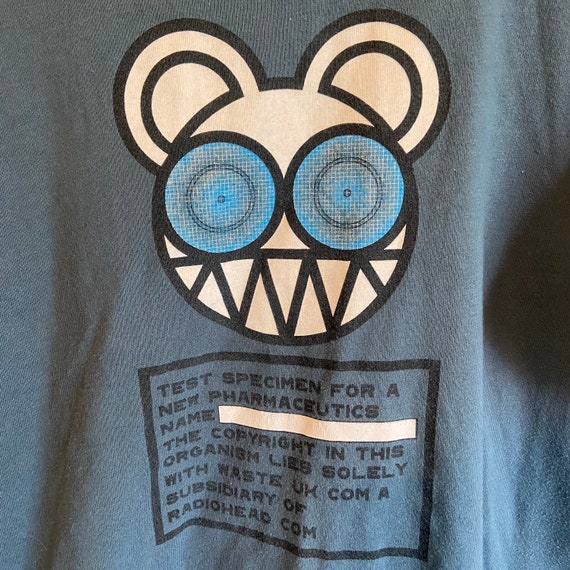 Vintage W.a.s.t.e. Radiohead Kid A Test Specimen Bear Music Band T