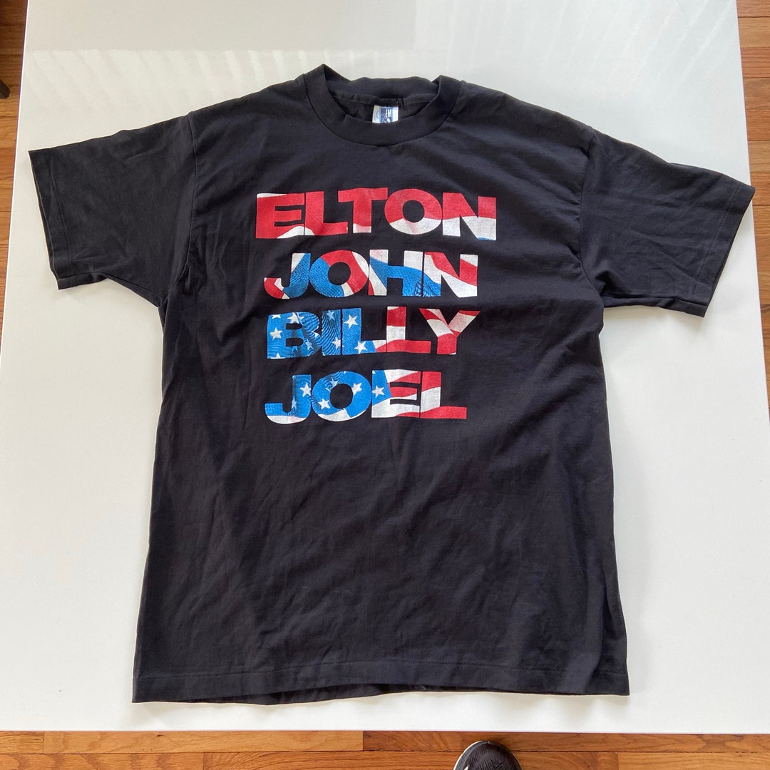 Vintage 1994 Elton John Billy Joel T-shirt Mens XL 90s Music