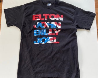 Vintage 1994 Elton John Billy Joel T-shirt Mens XL 90s Music