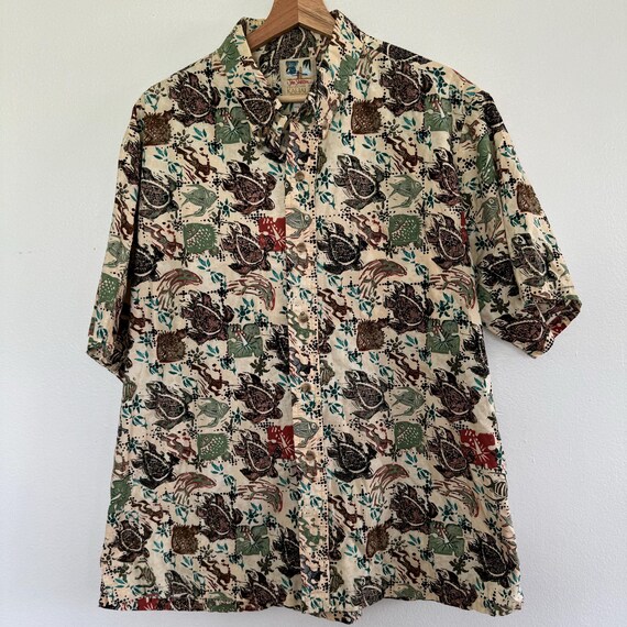 Vintage Kahala John Severson Hawaiian Button up Shirt Mens Large