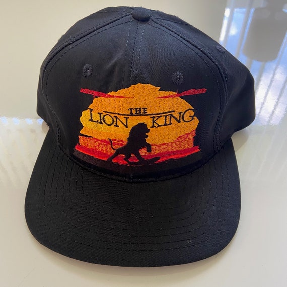 キャップ THE LION KING Cap Vintage 90s the Lion King Hat Cap Mens Adult Black Snapback Disney