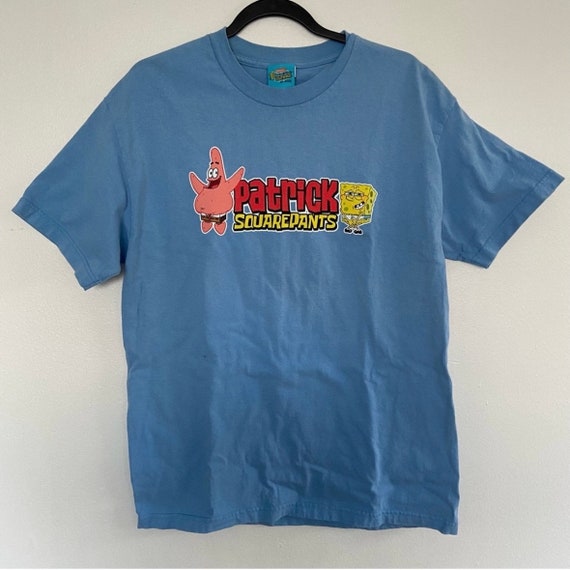 2002 Nickelodeon Spongebob Patrick Squarepants Shirt Adult Large Mens Vintage Clothing Y2K Cartoon TV Show Promo Spell Out Logo Streetwear Etsy