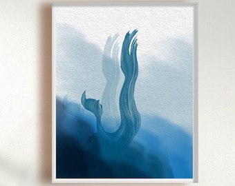 Navy Blue, Indigo, Black, Blue,  Abstract Wall Art, Bedroom Livingroom Wall Art, Instant Download, Modern Minimalist Art, Home Gift Idea