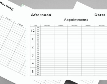 Appointments Book Pages 15 Minute Intervals Simple | Etsy