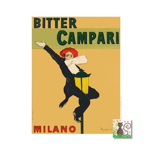 Bitter Campari Poster, Food And Drink Print, Bar Or Restaurant Print Kitchen Art, Italian Liqueur Advertisement, Instant Digital Download