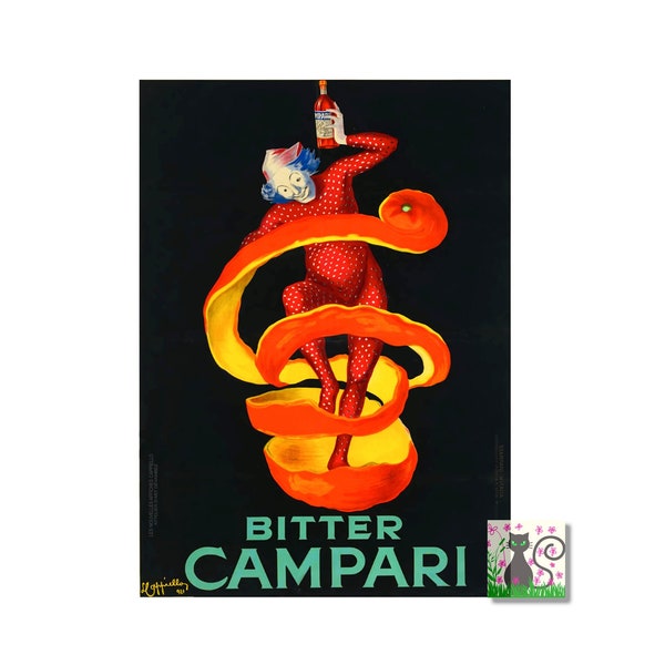 Bitter Campari Poster, Food And Drink Print, Bar Or Restaurant Print Kitchen Art, Italian Liqueur Advertisement, Instant Digital Download