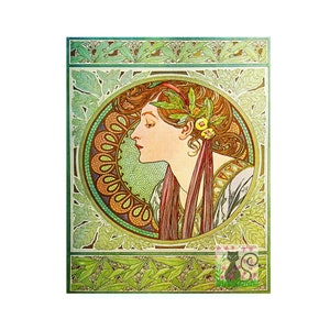 Vintage Alphonse Mucha Le Lauriel Print - Art Nouveau Poster Of The Laurel, High Resolution Digital Download Printable Wall Art Decor