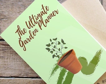 Garden Planner Garden Journal stampabile Creazione di carta A4/A5/Letter Ink Saver foglio di download digitale istantaneo Garden Organizer