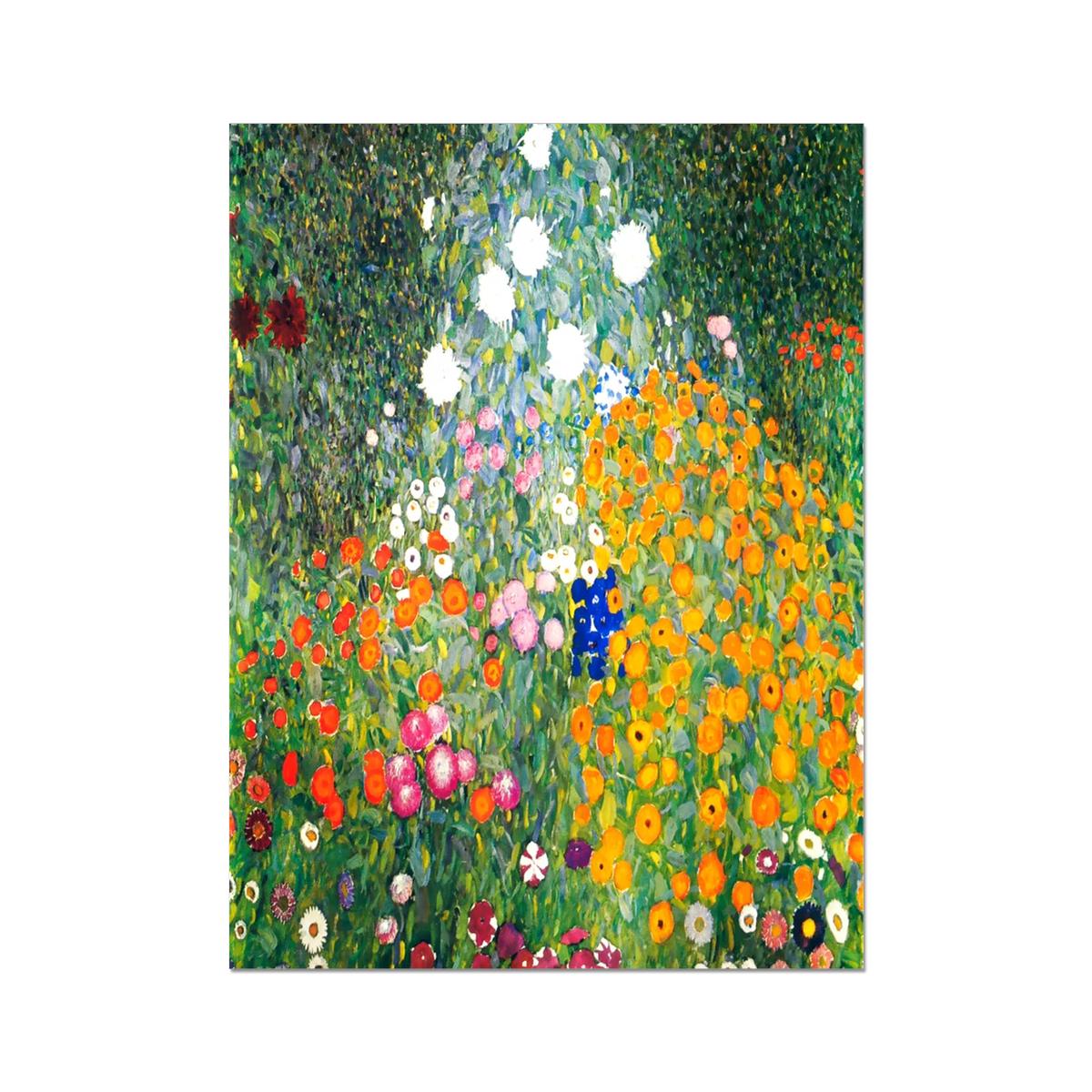 Klimt the Flower Garden, Vintage Fine Art Floral Print, Art