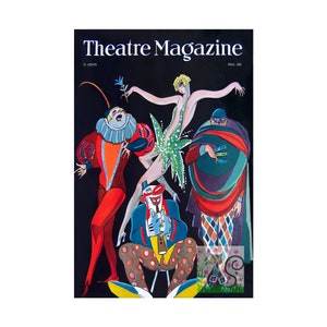 Vintage Entertainment Theatre Poster From Theatre Magazine Cover, Vintage Entertainment Poster, Art Deco Theatre Poster, Digital Download