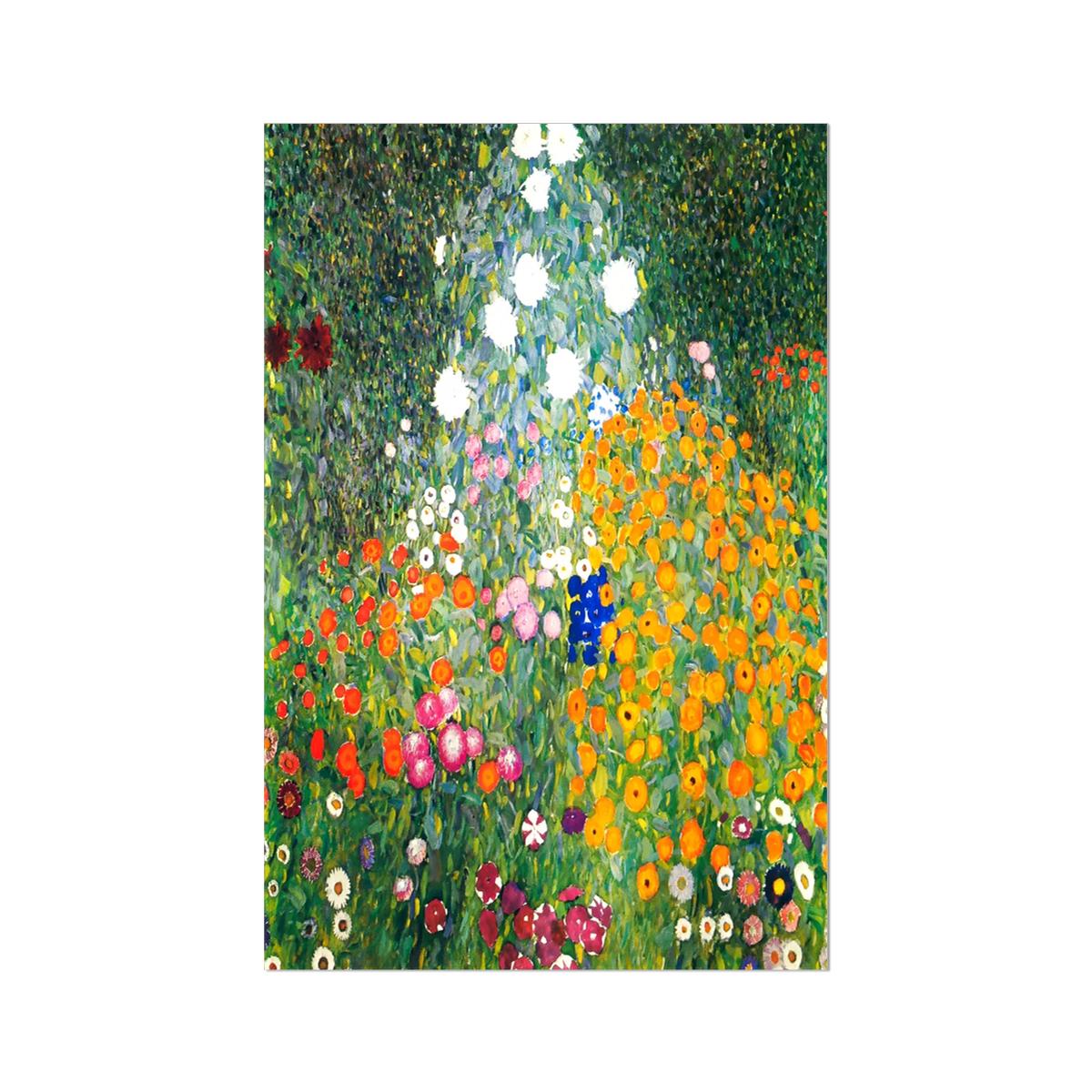 Klimt the Flower Garden, Vintage Fine Art Floral Print, Art
