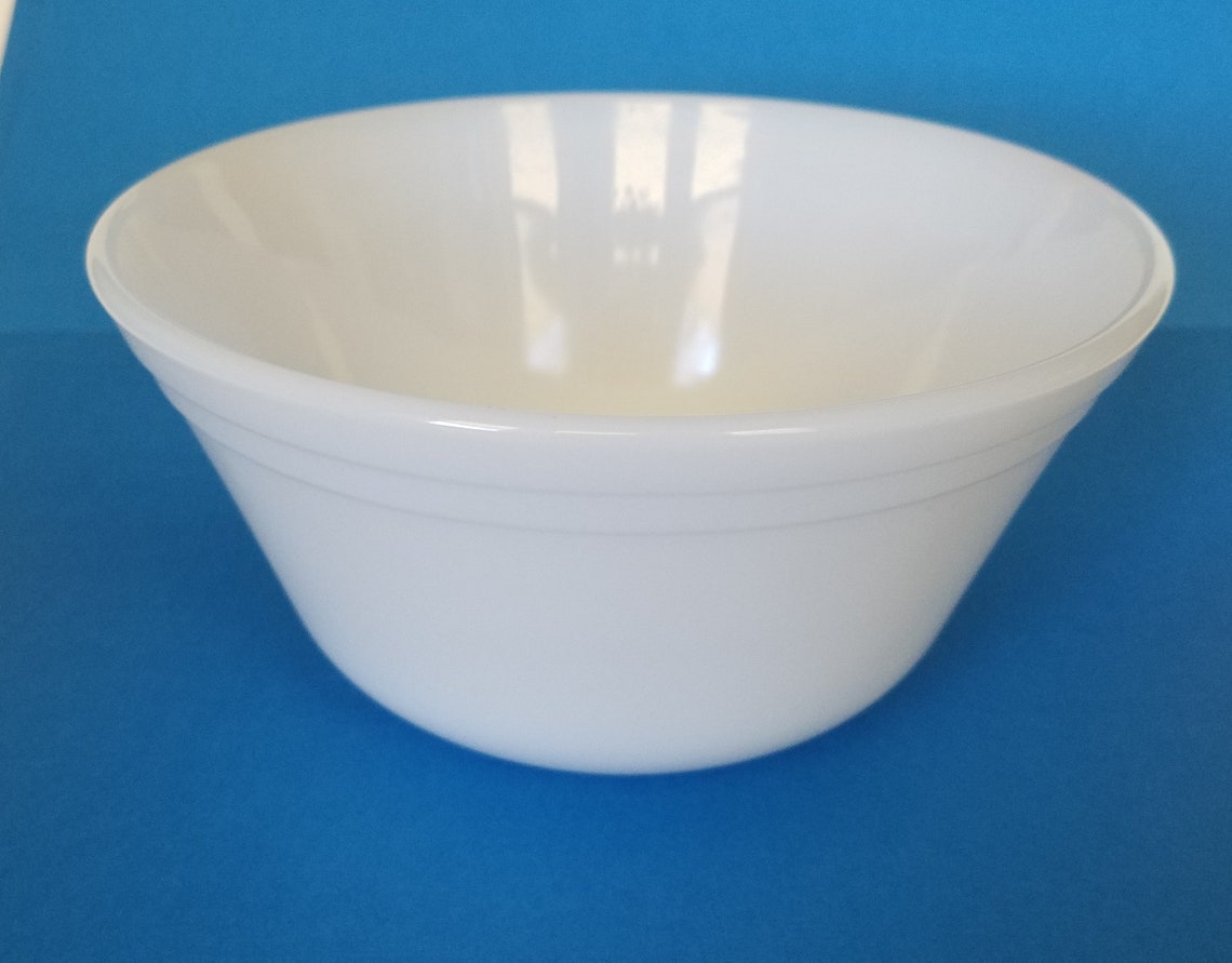 Federal White Milk Glass Bowl and Serving Bowl Etsy