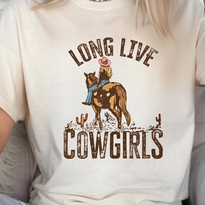 Long Live Cowgirls Western Color Comfort Vintage T-shirt