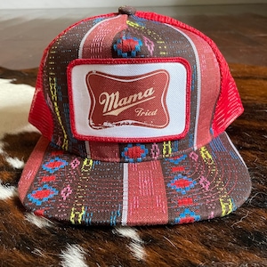 Mama Tried Western Aztec Trucker Hat/Mesh Ball Cap