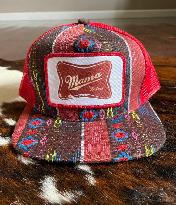 Mama Tried Western Aztec Trucker Hat/mesh Ball Cap